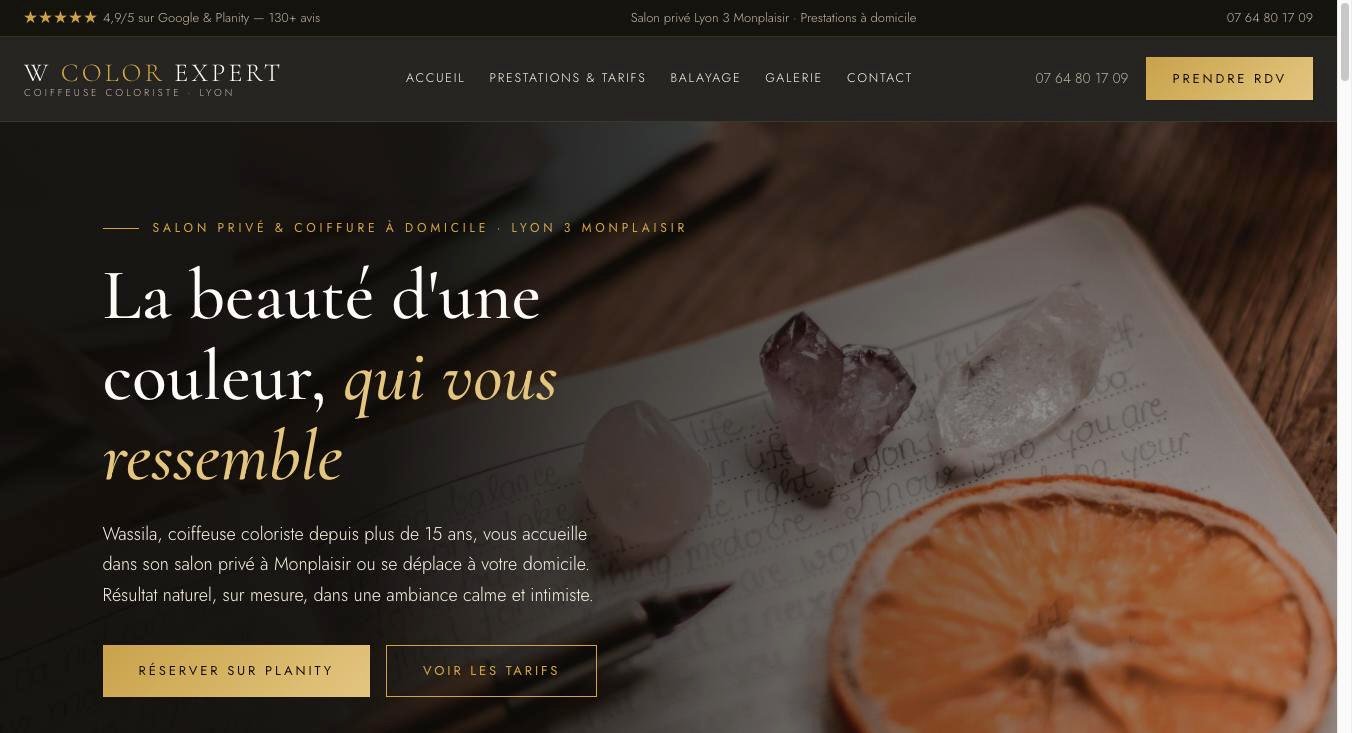 Aperçu du site W Color Expert